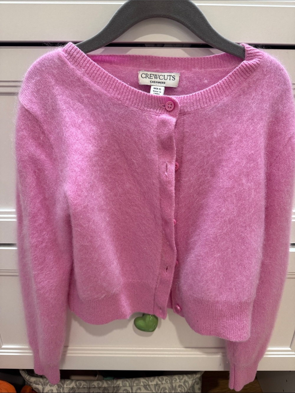 Crewcuts Pink Cashmere-Blend Button Cardigan